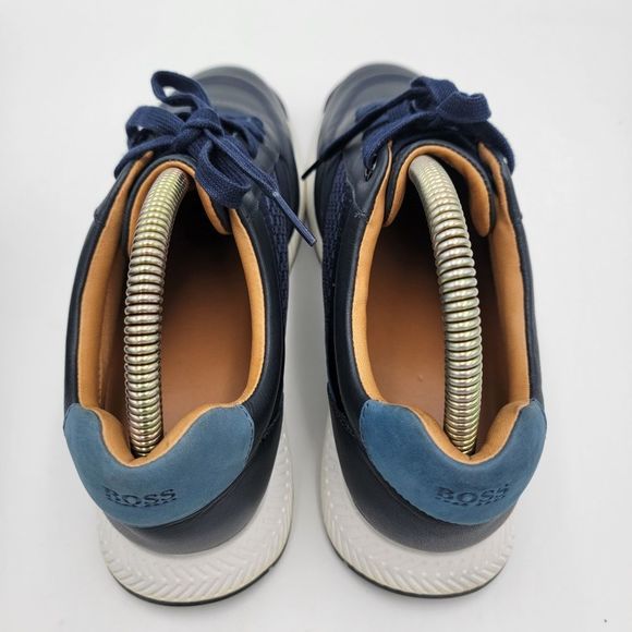 Hugo Boss Men’s Titanium Runn HBMX EU 41 size 8 Sneakers Navy Blue Shoes - Picture 6 of 12